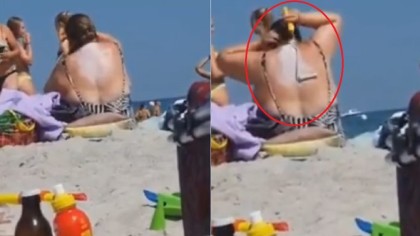 Pare incredibil, dar e adevărat! Ce a fost surprinsă făcând această femeie la plajă? E genial, o să râzi cu lacrimi